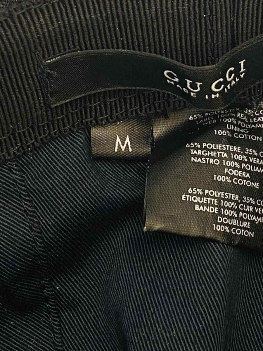 Pre-loved GUCCI Black GG Bucket Hat at Reems Closet