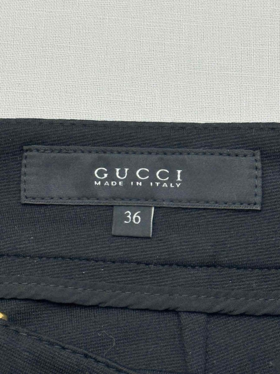 Pre - loved GUCCI Buckle Black Size US 0 Pants at Reems Closet