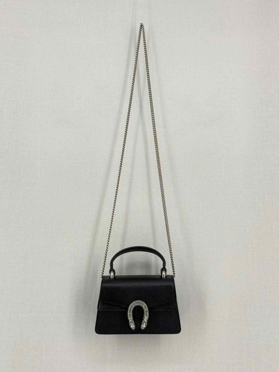 Pre-loved GUCCI Dionysus Black Top Handle at Reems Closet