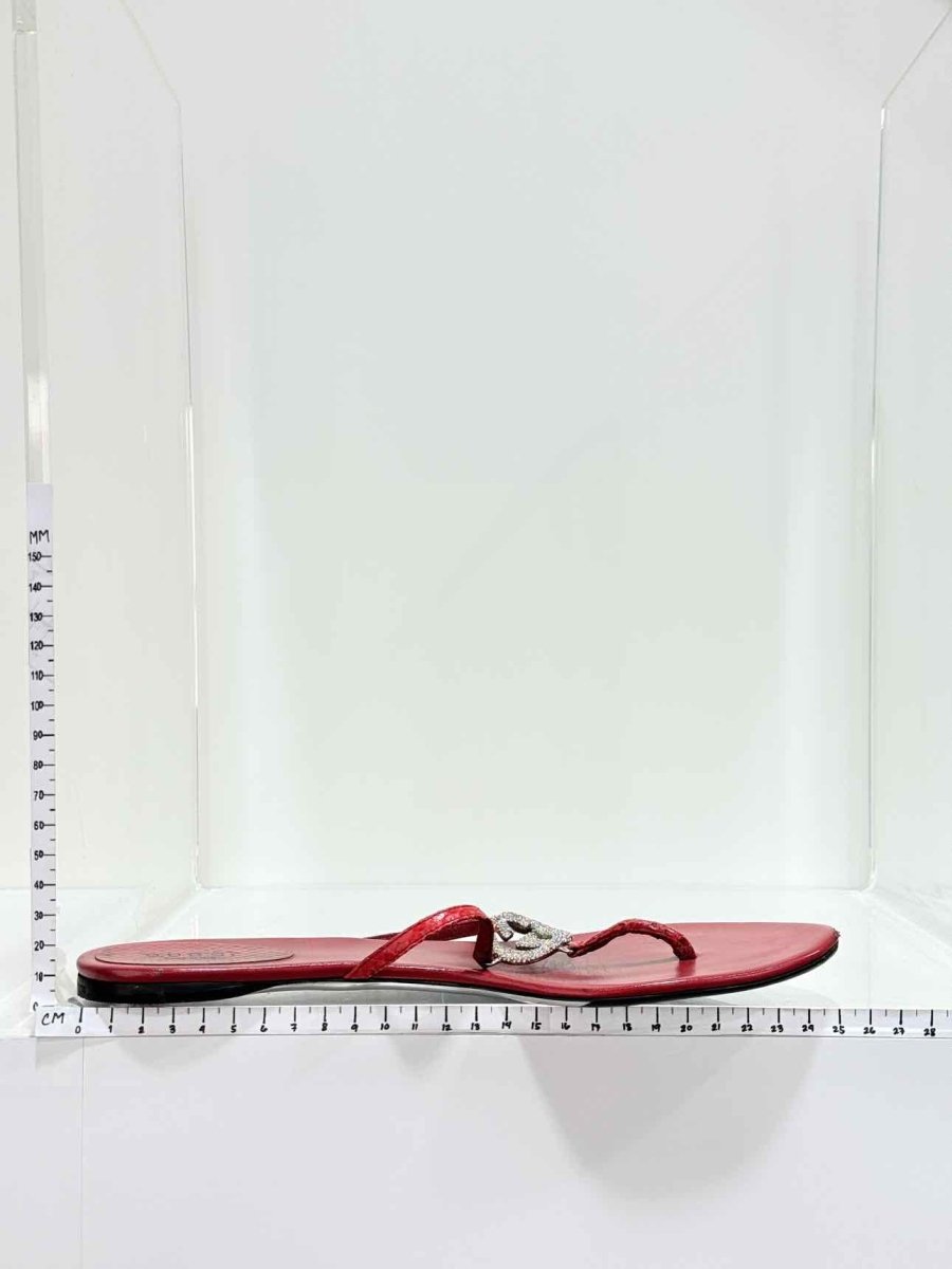 Pre - loved GUCCI Double G Red Size EU 38.5 Flats at Reems Closet