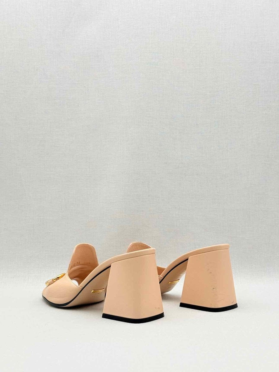 Pre-loved GUCCI Horsebit Pale Pink Size EU 38 Mules at Reems Closet