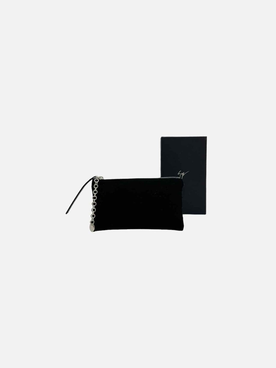 Pre - loved GUISEPPE ZANOTTI Black Pouch at Reems Closet