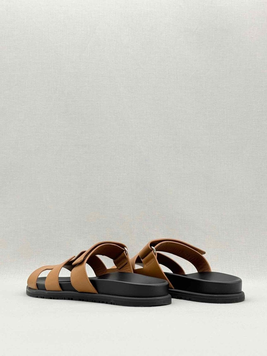 Pre - loved HERMES Chypre Brown Size EU 40 Sandals at Reems Closet