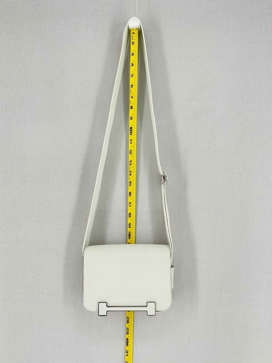Pre - loved HERMES Geta White Crossbody at Reems Closet