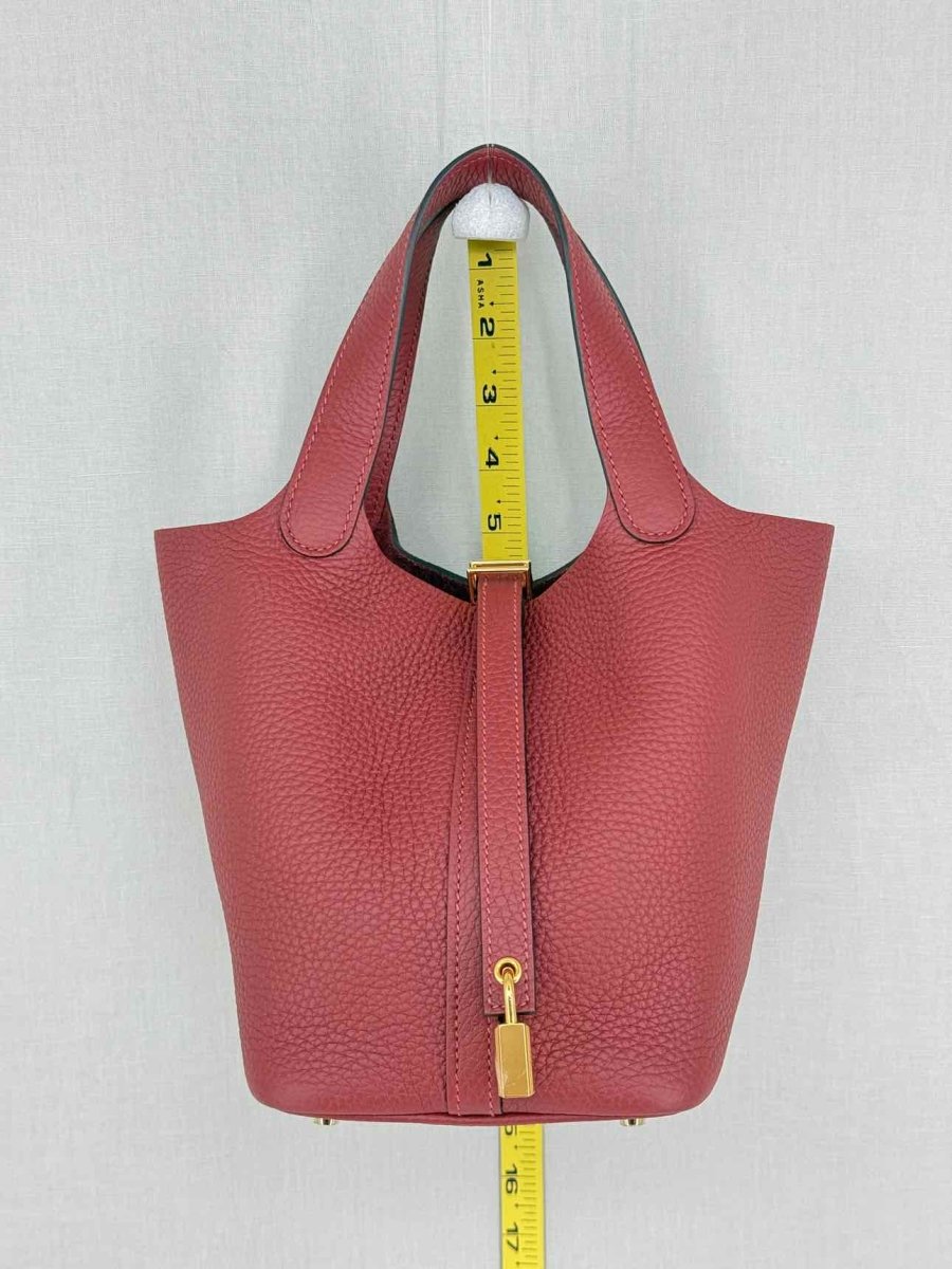 Pre-loved HERMES Picotin Rouge H Top Handle at Reems Closet