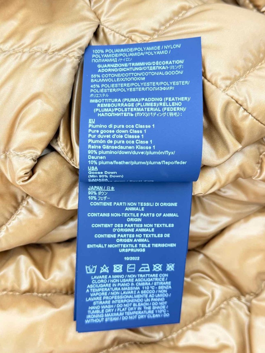 Pre - loved HERNO Gold Size US 8 Coat at Reems Closet