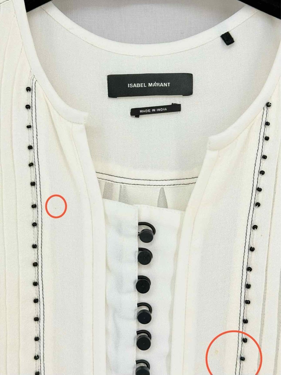 Pre - loved ISABEL MARANT Cream Size US 2 Blouse at Reems Closet