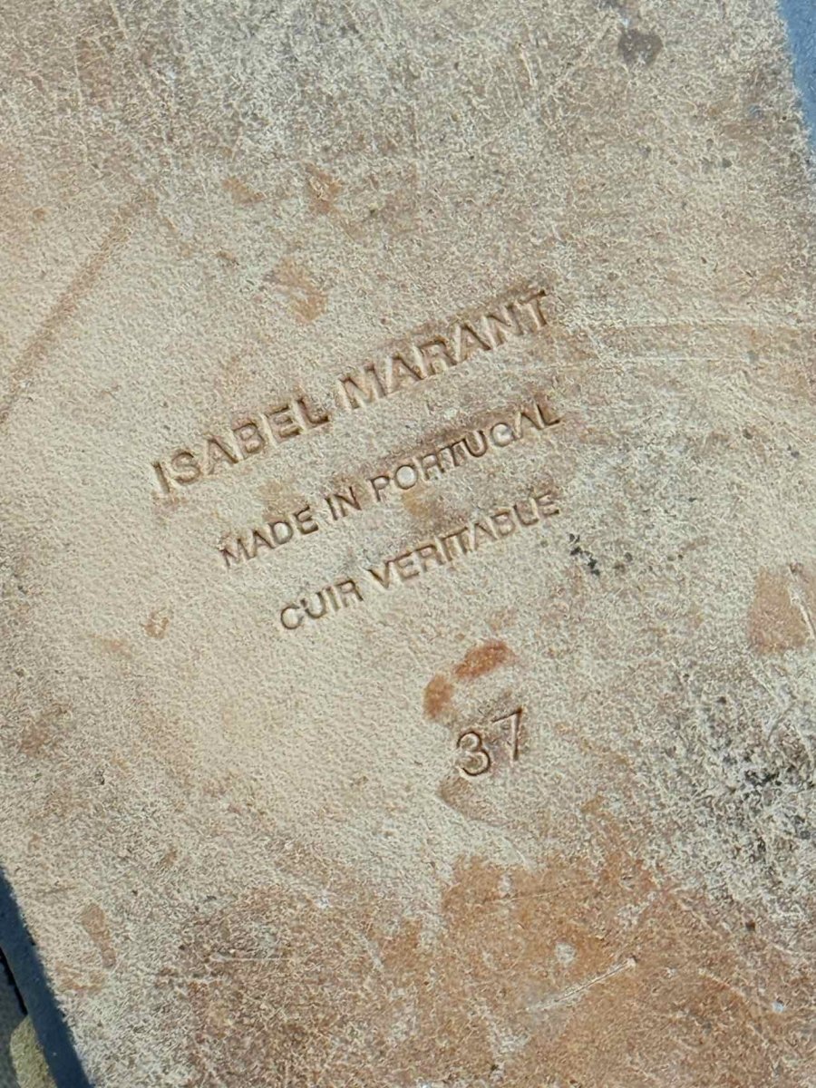 Pre - loved ISABEL MARANT Elwina Beige Size EU 37 Sandals at Reems Closet