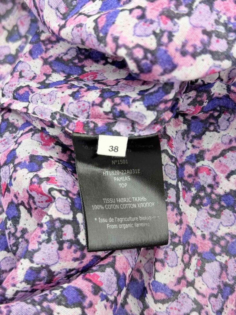 Pre - loved ISABEL MARANT ETOILE Purple Multicolor Size US 6 Blouse at Reems Closet