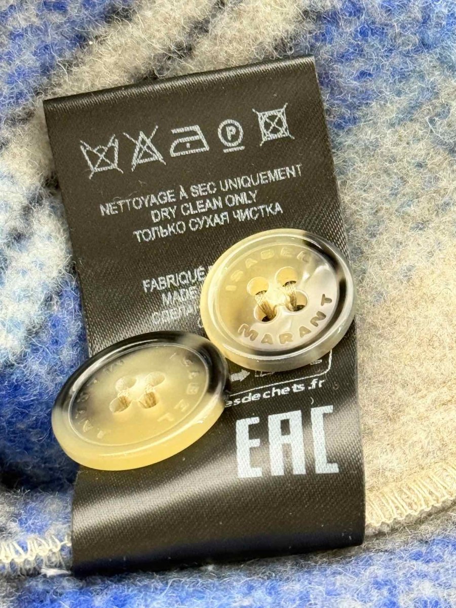 Pre - loved ISABEL MARANT Faxona Blue Multicolor Size US 4 Jacket at Reems Closet