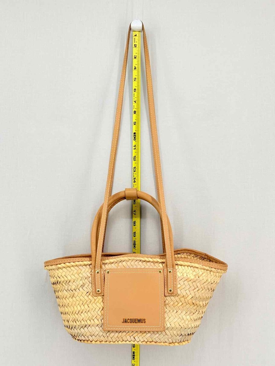 Pre - loved JACQUEMUS Le Petite Panier Soli Beige Top Handle at Reems Closet