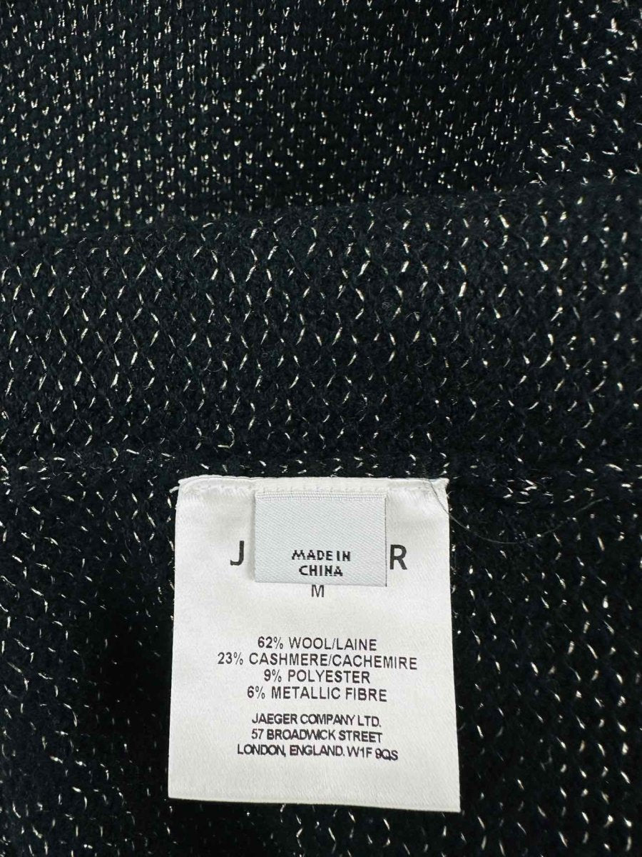 Pre - loved JAEGER Knit Black w/ Gold 2 PC Top at Reems Closet