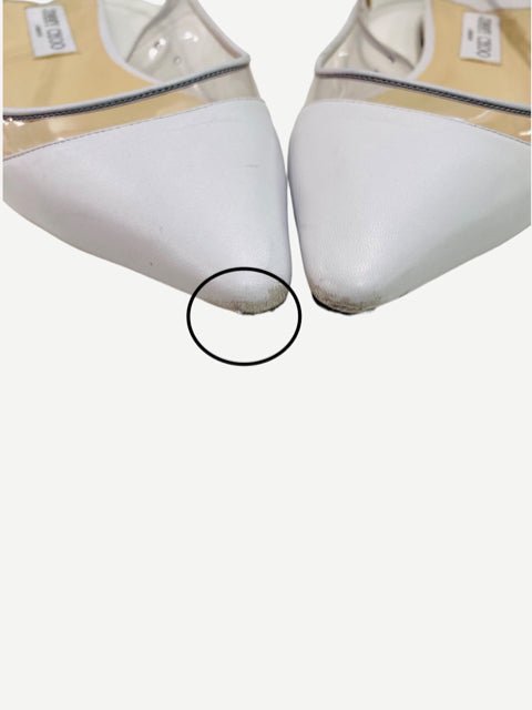 Pre - loved JIMMY CHOO Erin White Size EU 40 Flats at Reems Closet