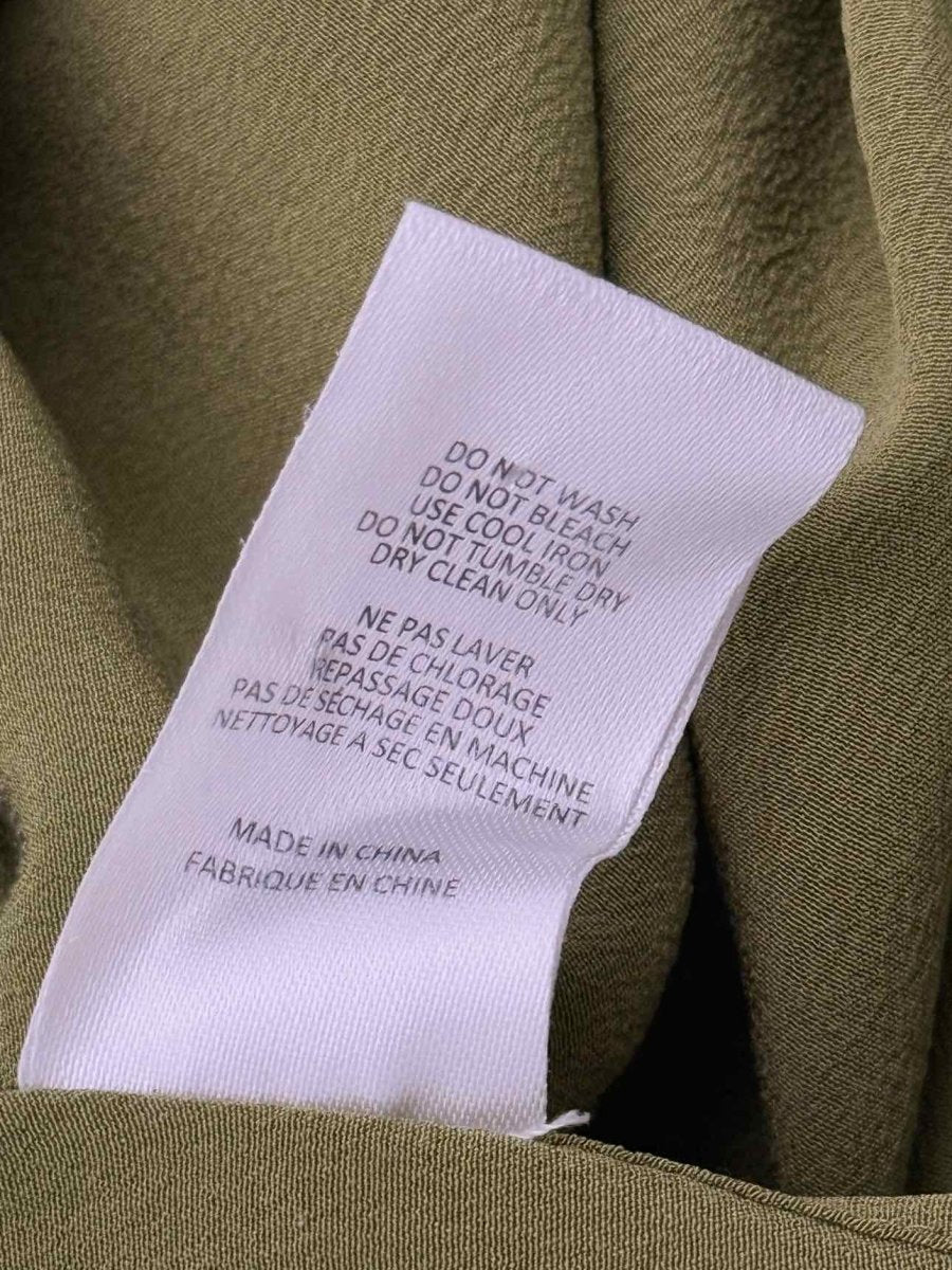 Pre-loved JOSEPH Carla Olive Green Size US 6 Blouse at Reems Closet