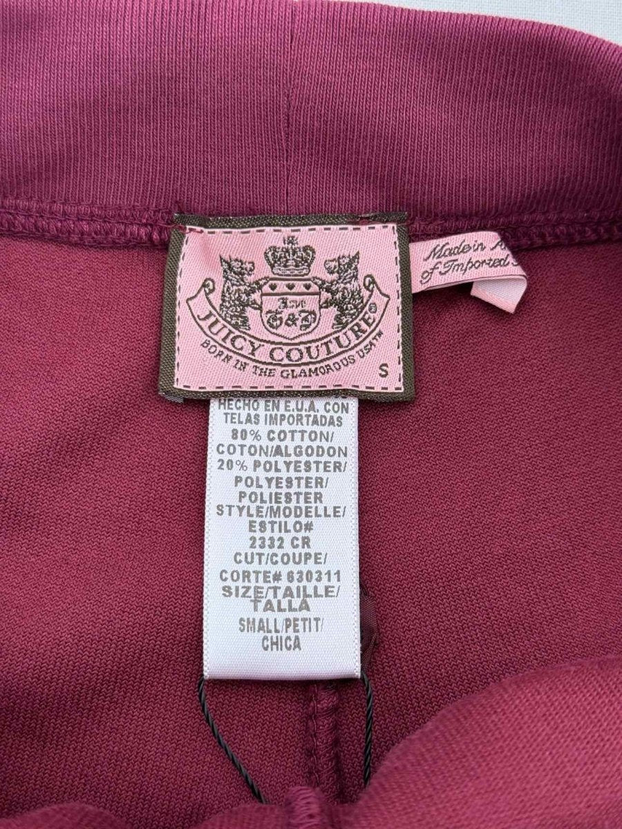 Pre - loved JUICY COUTURE Burgundy Size Small/Medium Tracksuit Set at Reems Closet