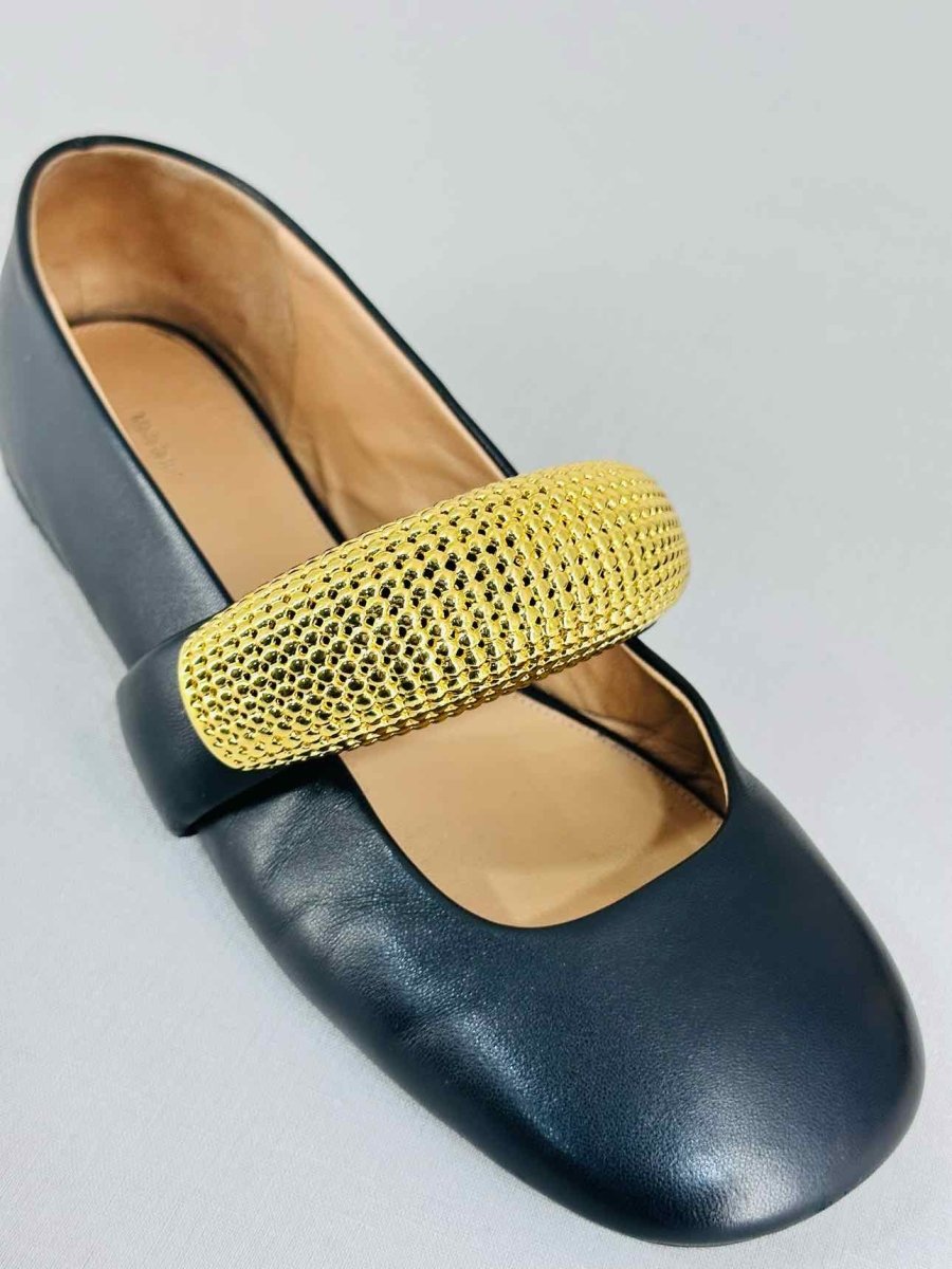 Pre - loved JW ANDERSON Bubble Black Ballet Flats 38 at Reems Closet