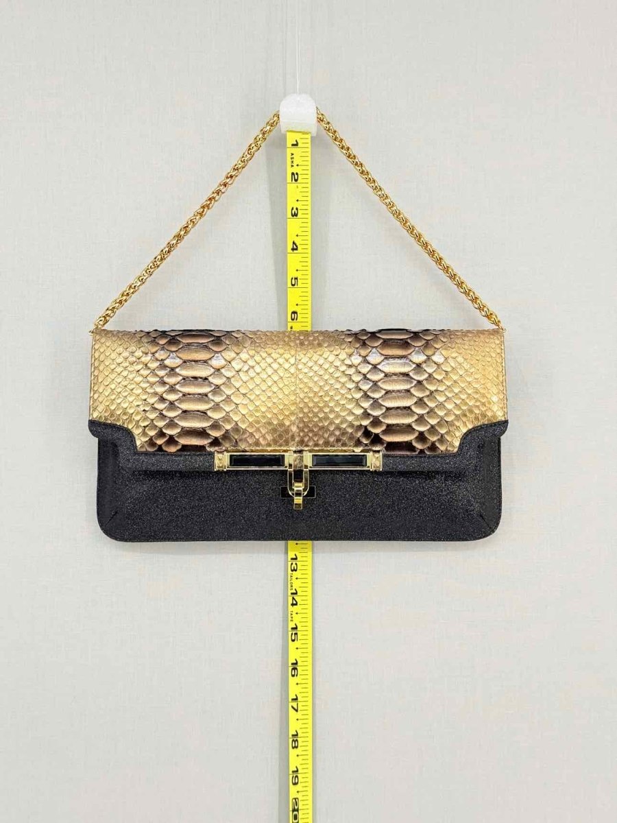Pre - loved KARA ROSS Bronze Clutch at Reems Closet