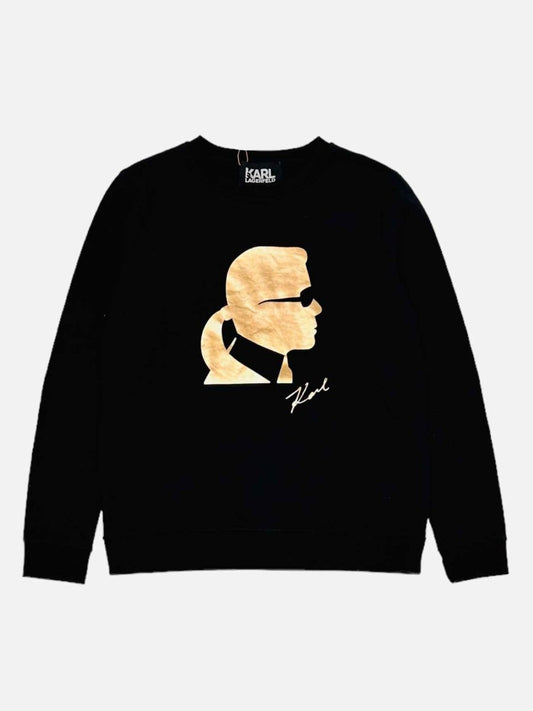 Pre-loved KARL LAGERFELD Black Logo Sweatshirt from Reems Closet