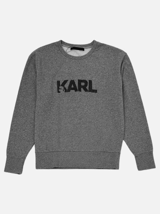 Pre-loved KARL LAGERFELD Grey Logo Sweatshirt from Reems Closet