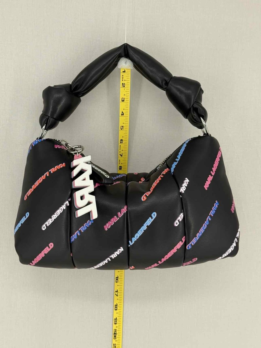 Pre - loved KARL LAGERFELD K/Knotted Black Multicolor Shoulder Bag at Reems Closet
