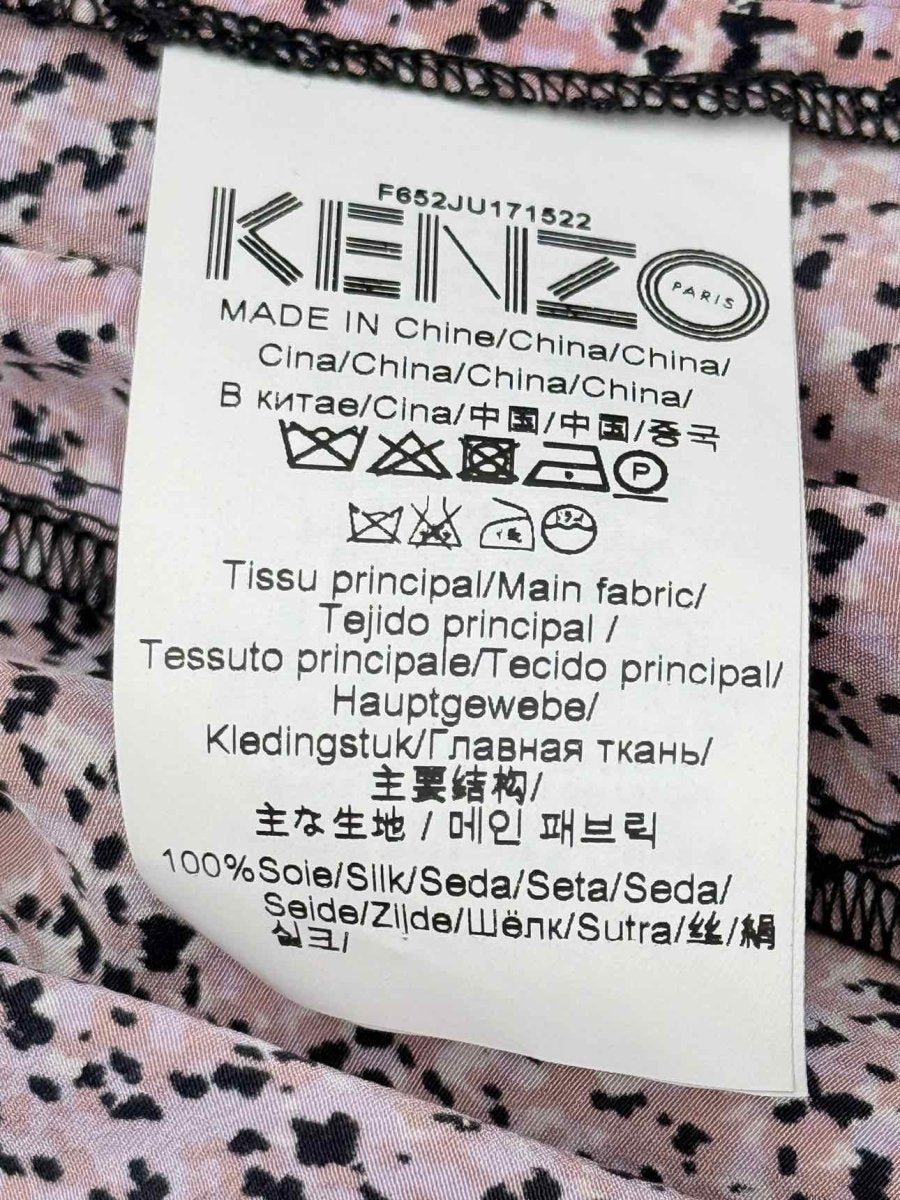 Pre - loved KENZO Pink Multicolor Animal Print Size US 4 Midi Skirt at Reems Closet