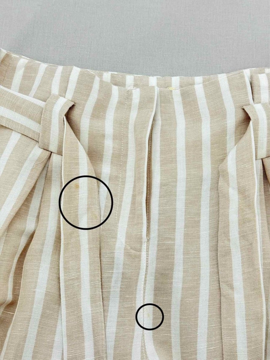 Pre - loved L'AGENCE Beige & White Striped Size US 10 Outfit Set at Reems Closet