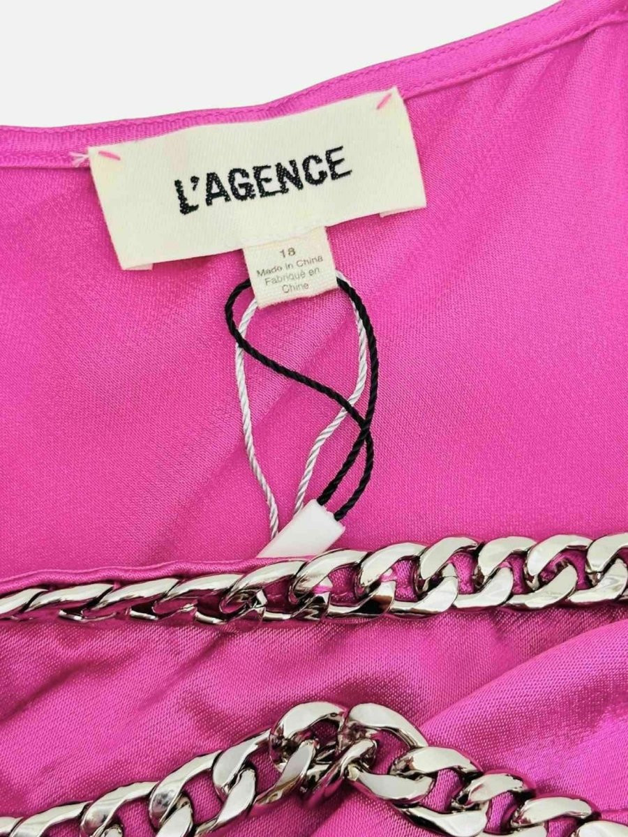 Pre - loved L'AGENCE Open Back Pink Long Dress US12 at Reems Closet