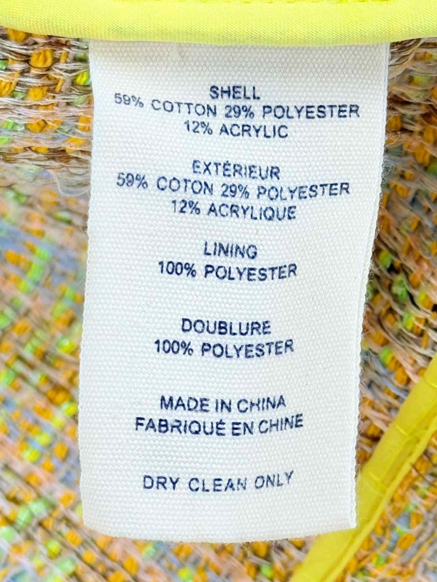 Pre - loved L'AGENCE Yellow Tweed Size US 10 Jacket at Reems Closet