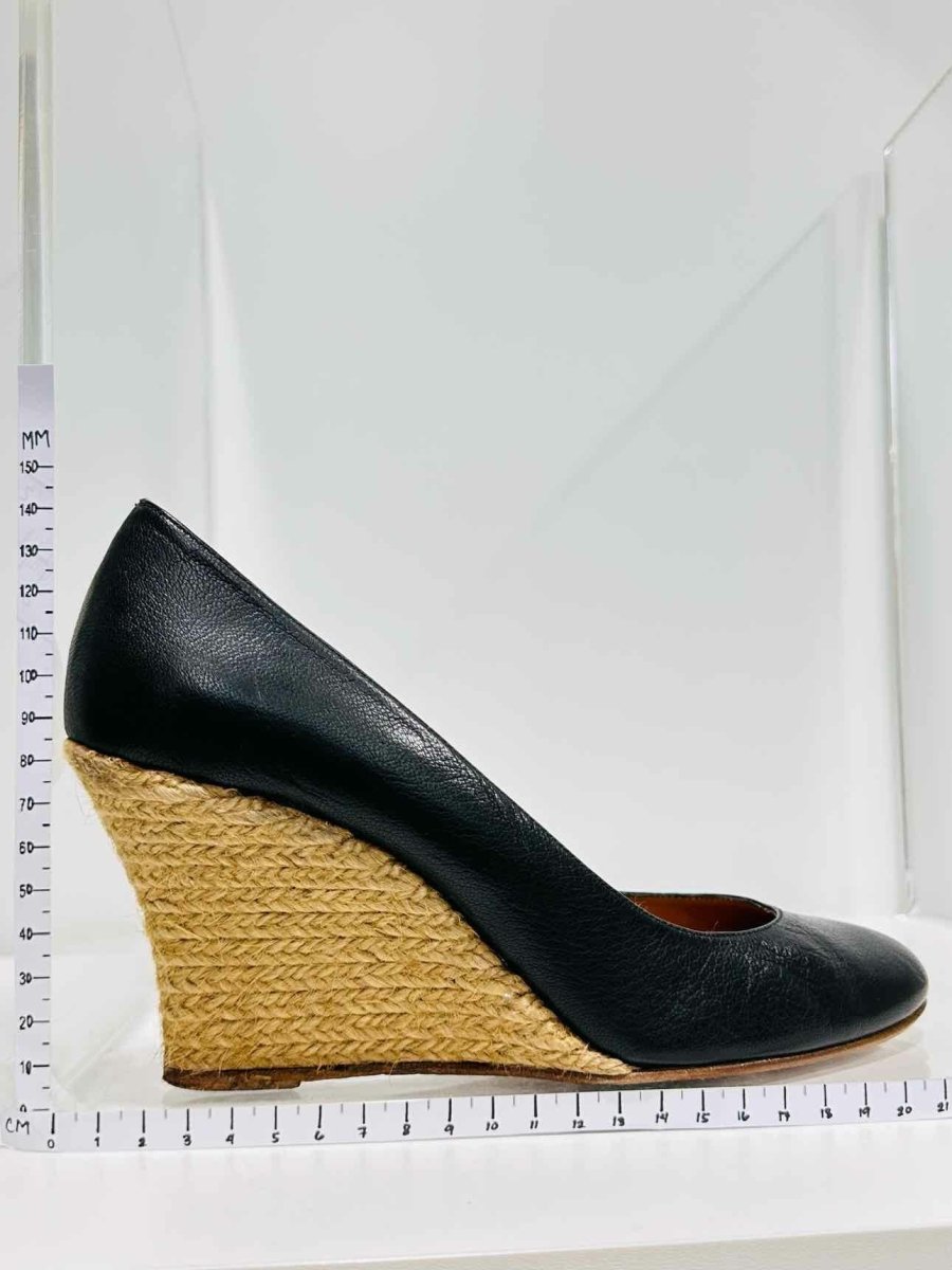 Pre - loved LANVIN Black Wedges 39 at Reems Closet