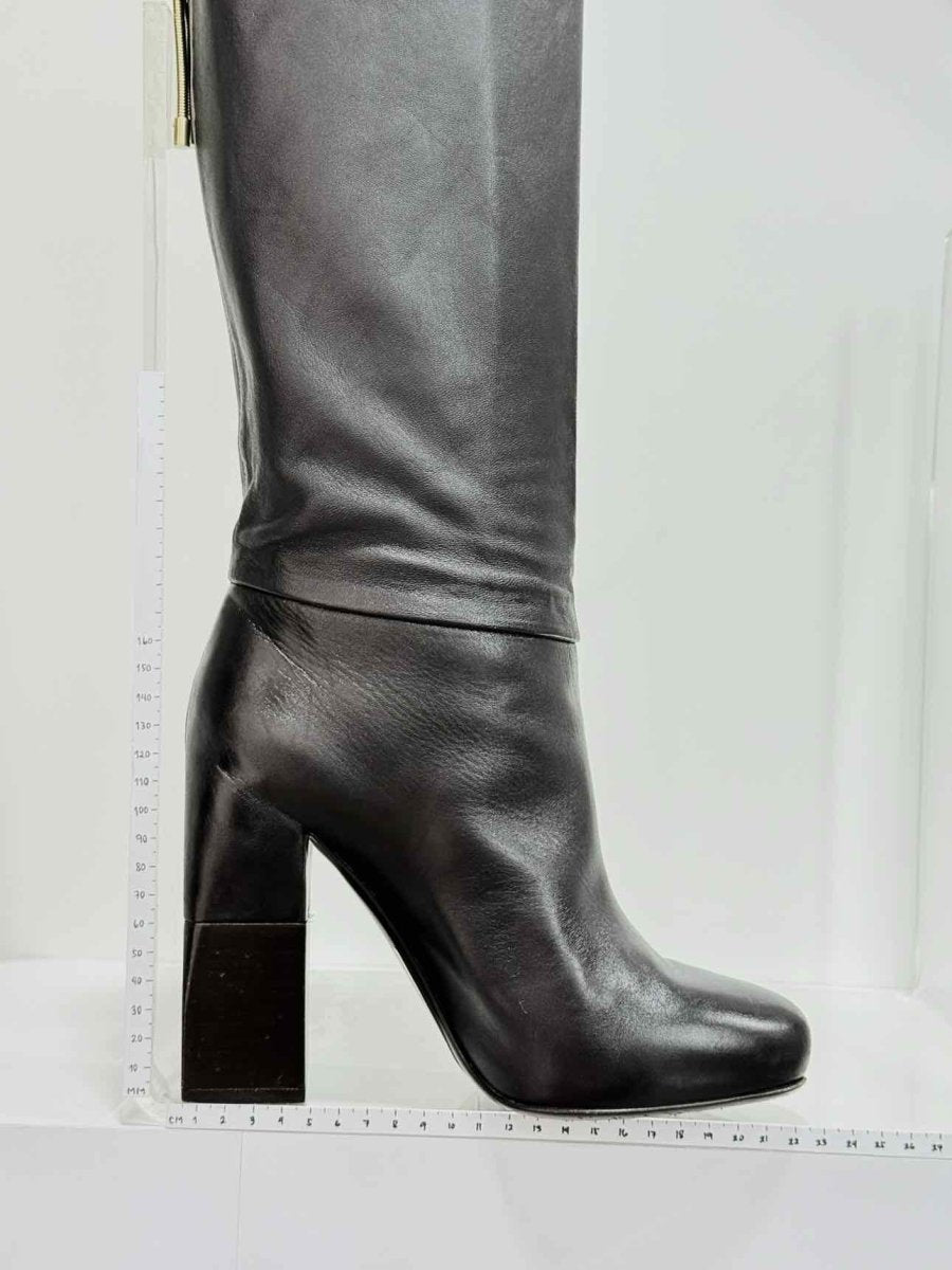Pre - loved LANVIN Drawstring Black Size EU 41 Knee High Boots at Reems Closet