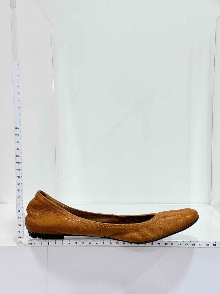 Pre-loved LANVIN Scrunch Tan Size EU 38 Ballet Flats at Reems Closet