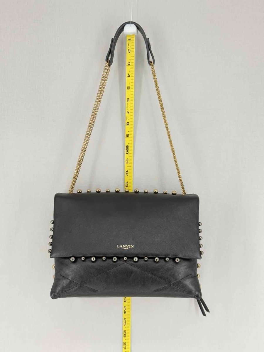 Pre - loved LANVIN Sugar Black Shoulder Bag at Reems Closet