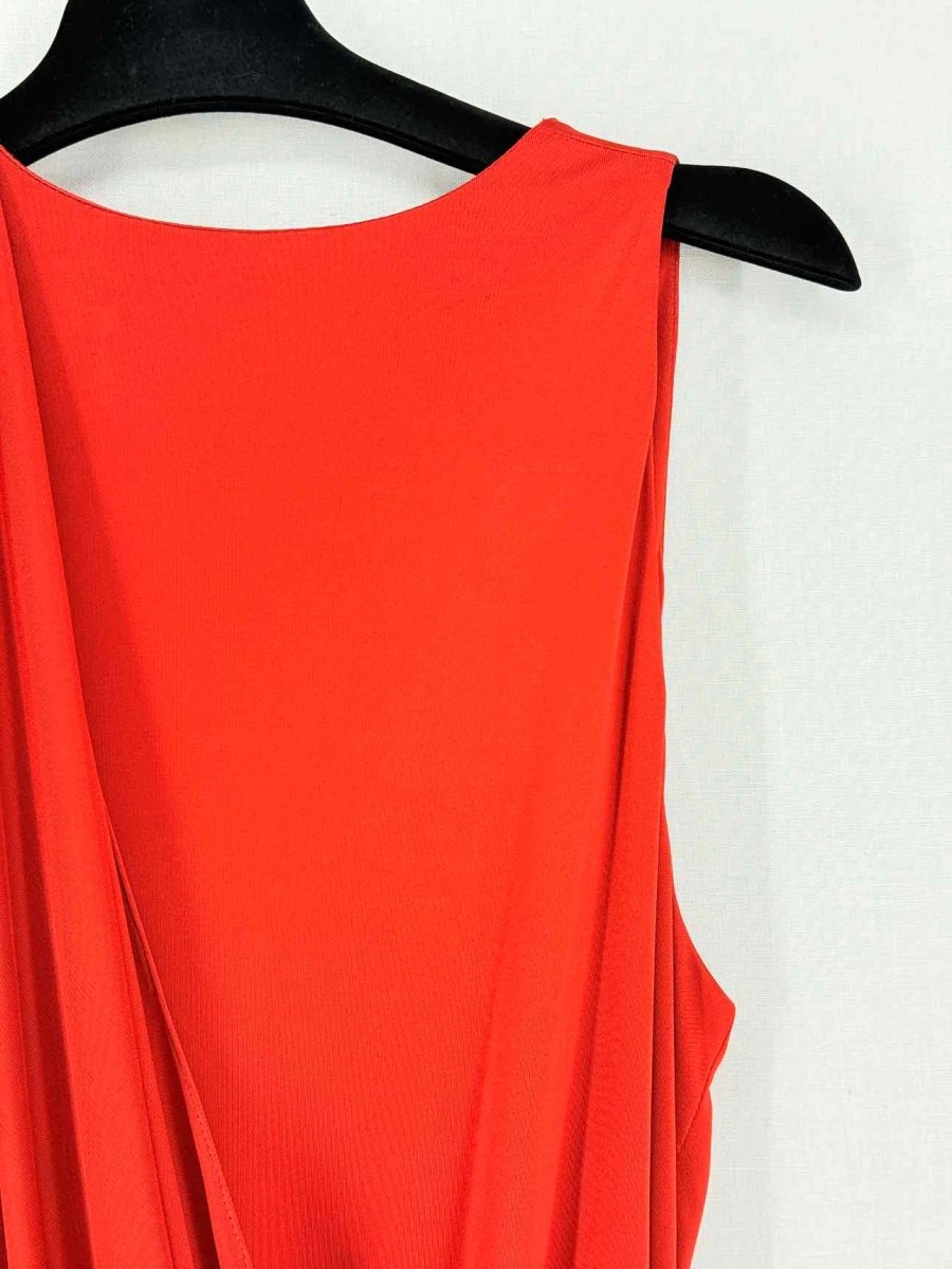 Pre - loved LES PETITES Red Orange Size US 10 Short Dress at Reems Closet