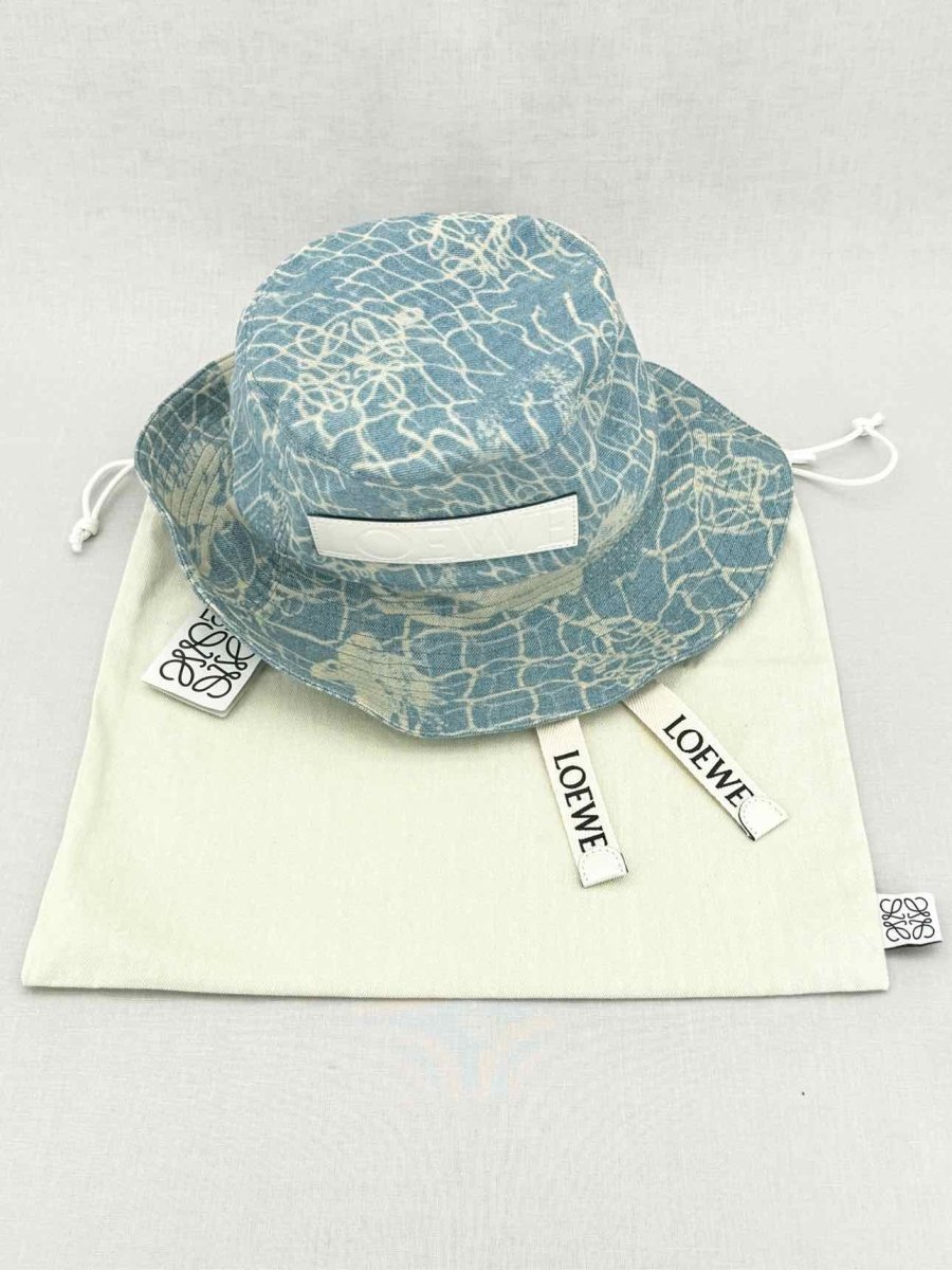Pre - loved LOEWE Blue & White Bucket Hat at Reems Closet