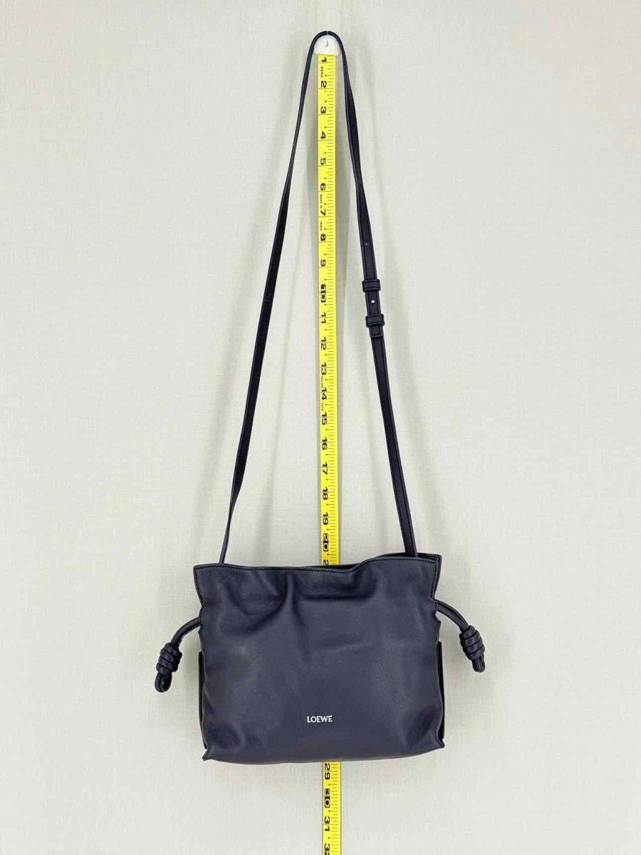 Pre - loved LOEWE Flamenco Black Clutch at Reems Closet