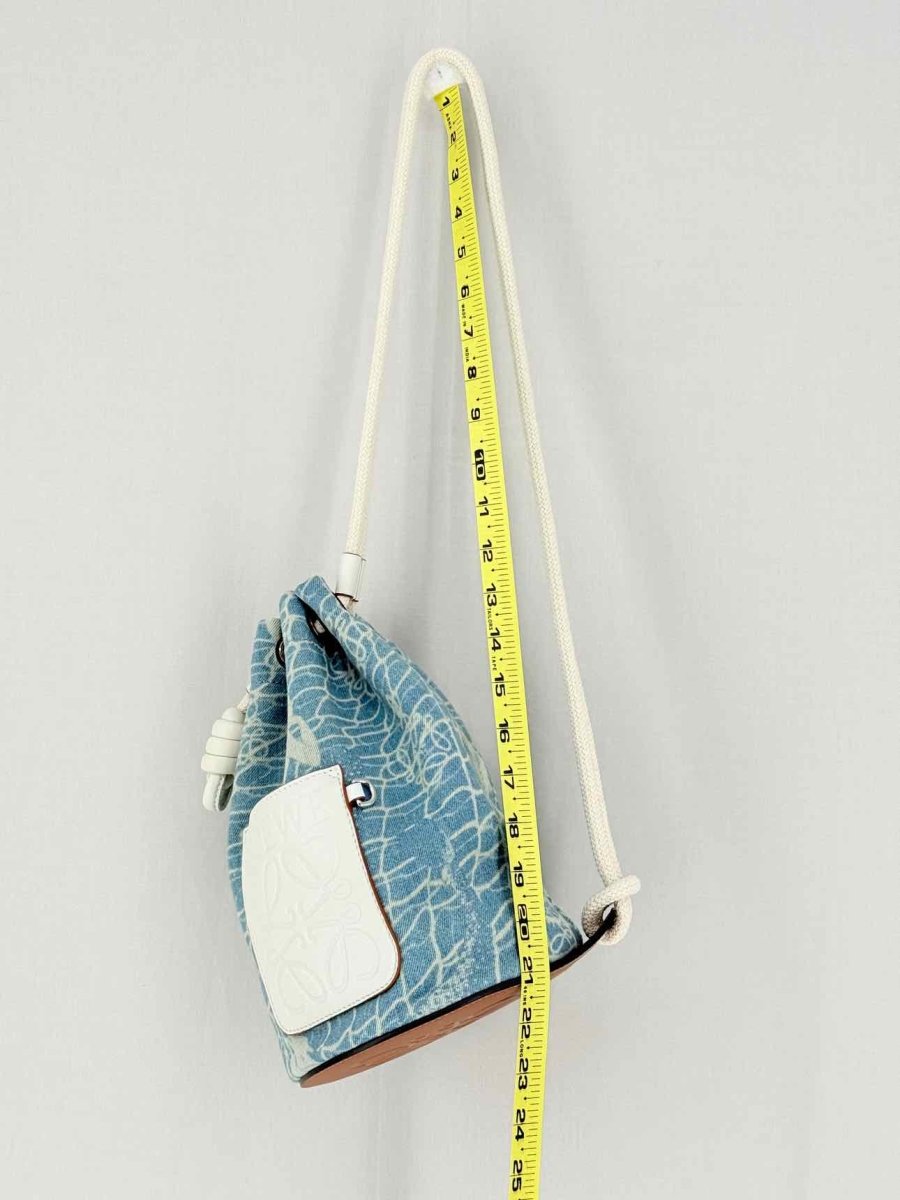 Pre - loved LOEWE Sailor Mermaid Blue & White Bucket Bag at Reems Closet