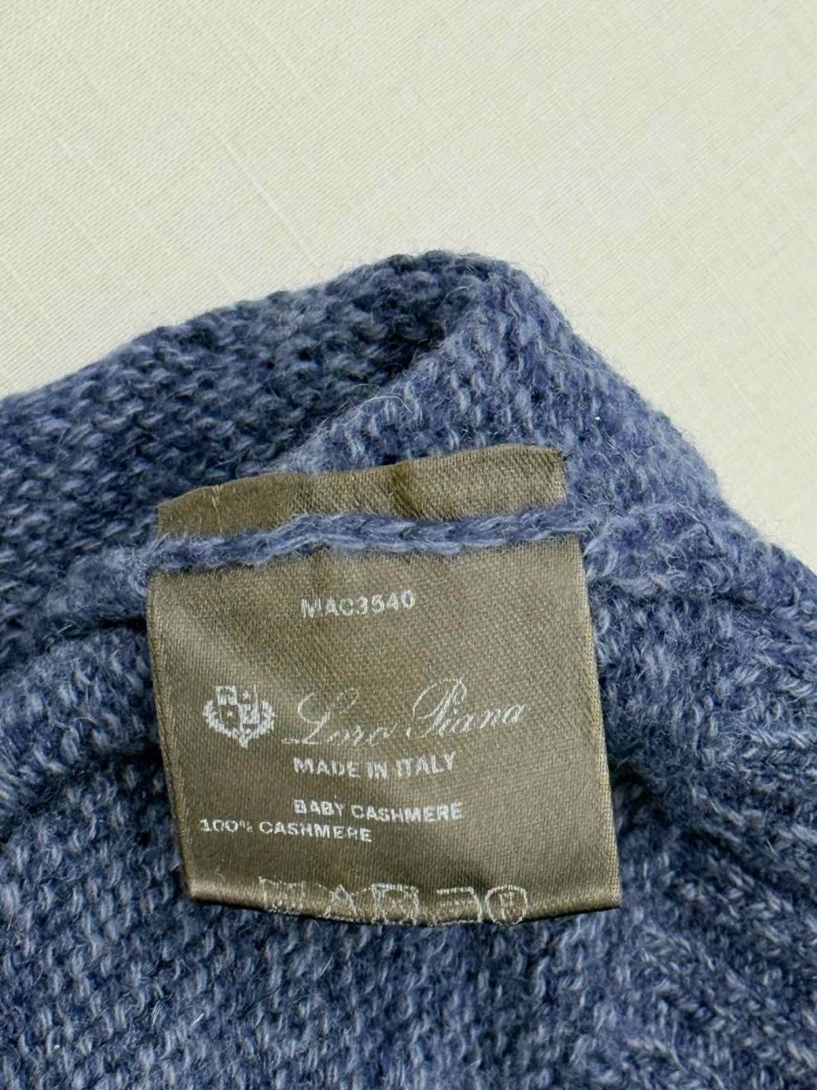 Pre - loved LORO PIANA Navy Blue Knit Size XXLarge Jumper at Reems Closet