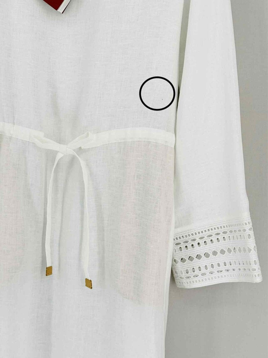 Pre-loved LORO PIANA Norlia White Size US 6 Midi Dress at Reems Closet