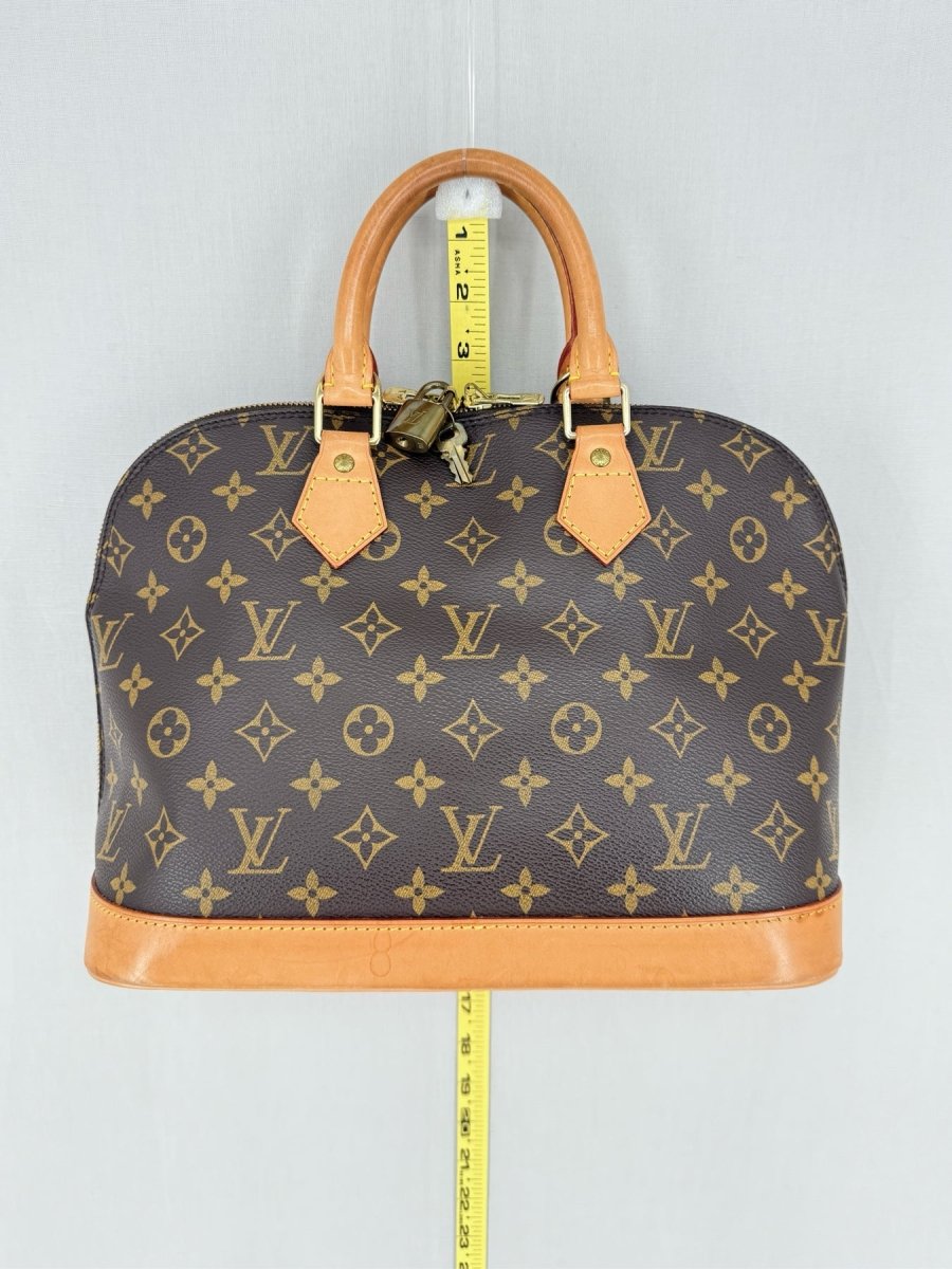 Pre - loved LOUIS VUITTON Alma Brown & Beige Monogram Top Handle at Reems Closet