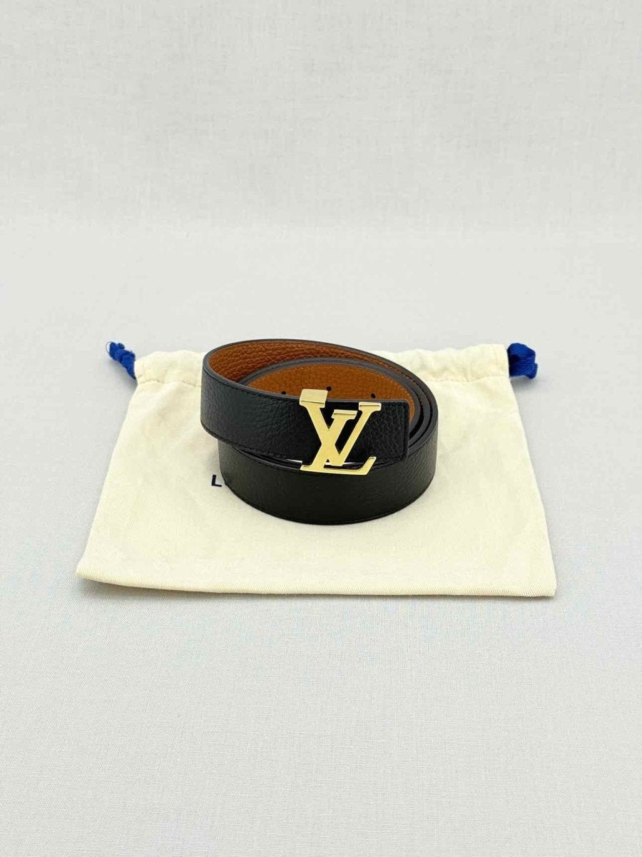 Pre - loved LOUIS VUITTON Black Belt at Reems Closet