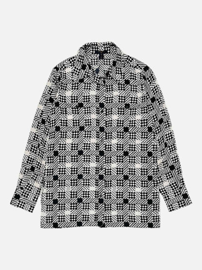Pre-loved LOUIS VUITTON Black & White Houndstooth Shirt from Reems Closet