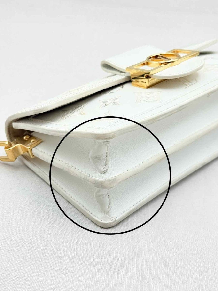 Pre - loved LOUIS VUITTON Broderie Anglaise White Shoulder Bag at Reems Closet