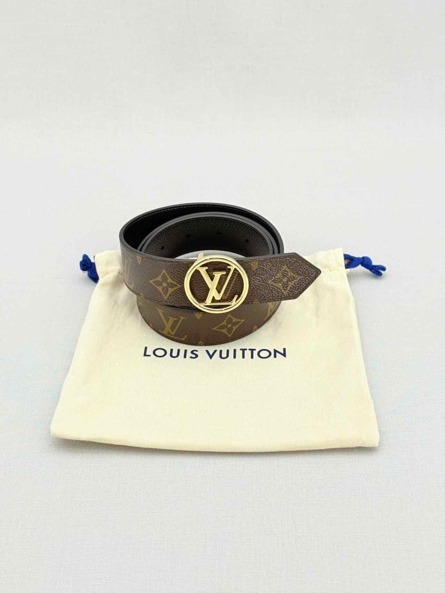 Pre - loved LOUIS VUITTON Brown Monogram Belt at Reems Closet