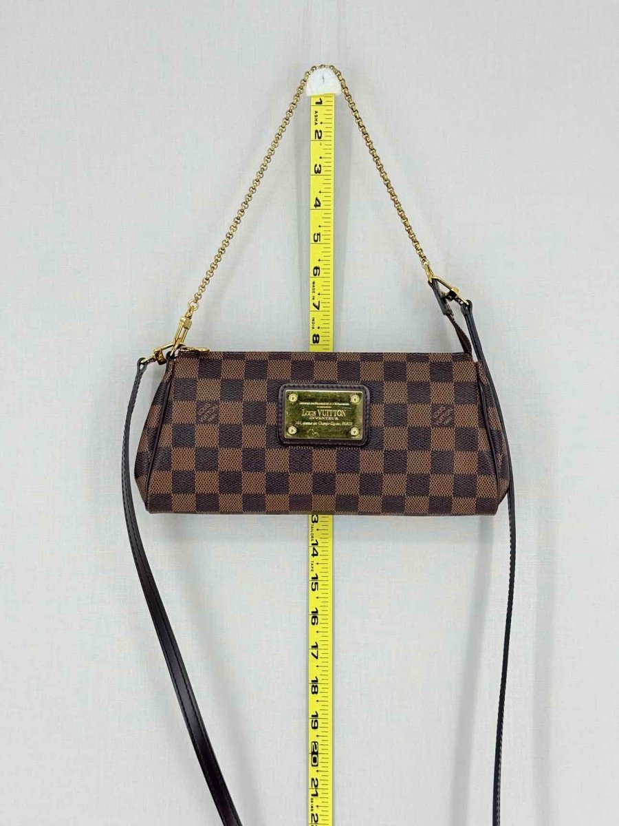 Pre - loved LOUIS VUITTON Eva Brown Damier Ebene Shoulder Bag at Reems Closet