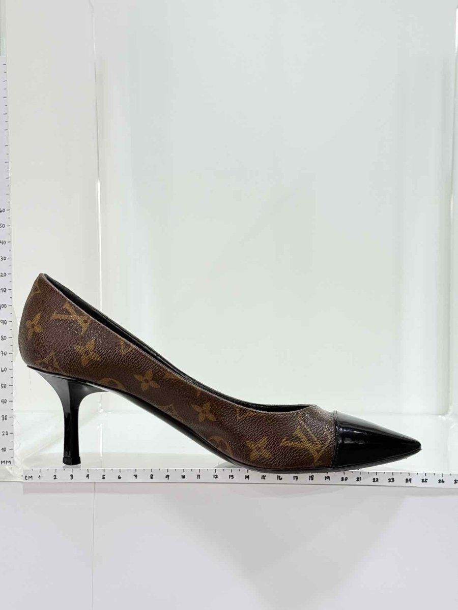 Pre - loved LOUIS VUITTON Fetish Brown Monogram Size EU 38 Pumps at Reems Closet