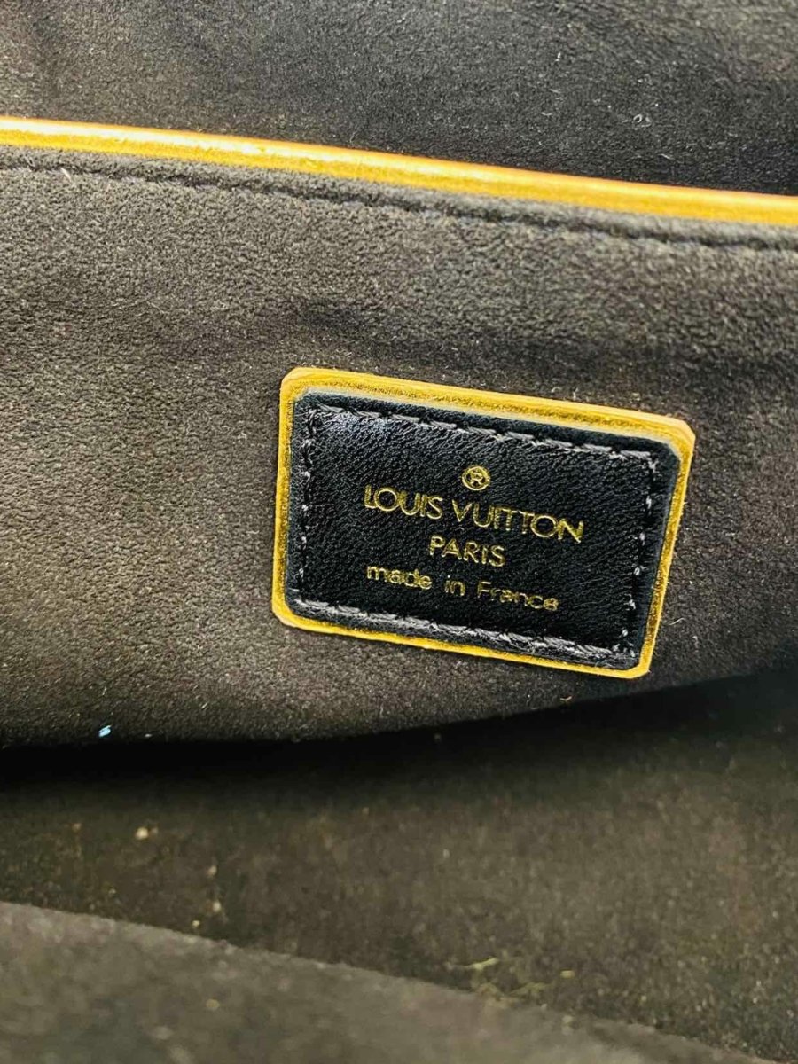 Pre - loved LOUIS VUITTON Leopard Stephen Brown & Gold Top Handle at Reems Closet