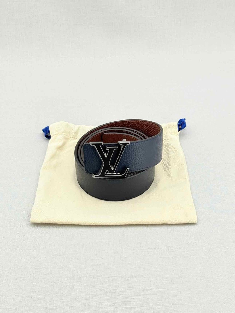 Pre - loved LOUIS VUITTON Navy Blue Belt at Reems Closet