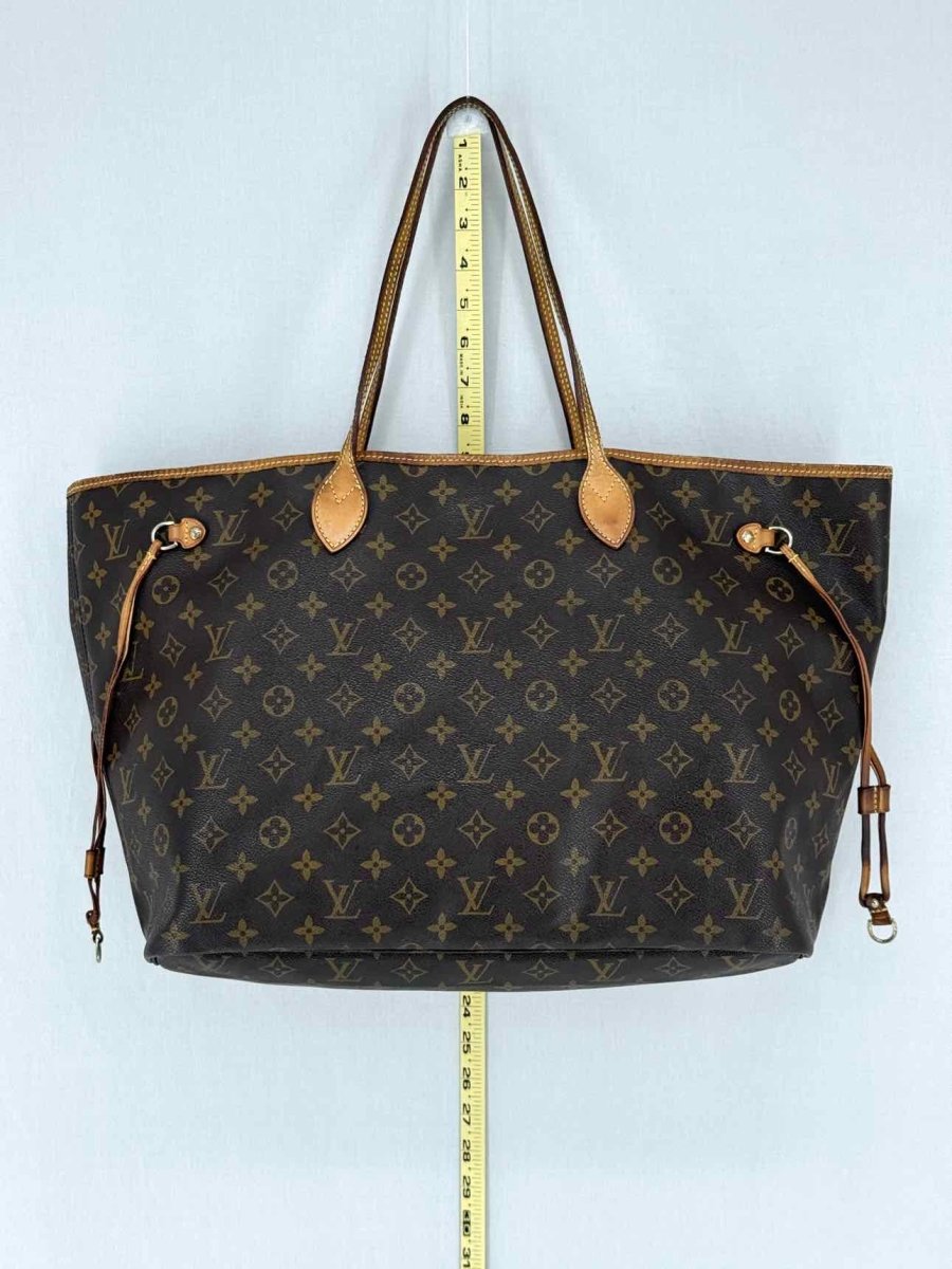 Pre - loved LOUIS VUITTON Neverfull Brown & Beige Monogram Tote Bag at Reems Closet