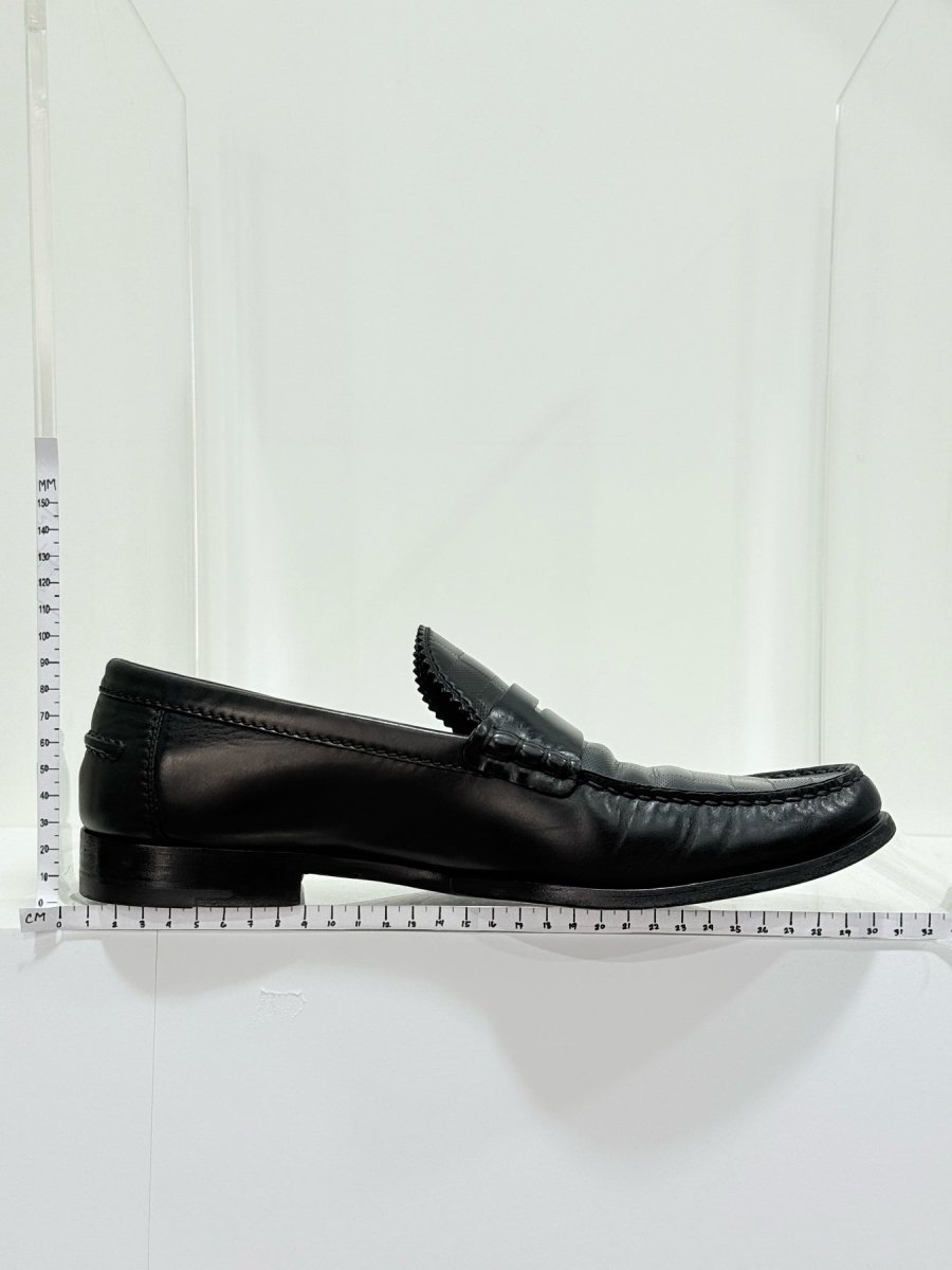 Pre - loved LOUIS VUITTON Santiago Black Damier Size EU 10 Loafers at Reems Closet