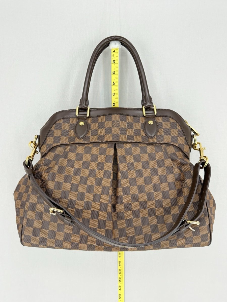 Pre - loved LOUIS VUITTON Trevi Brown Damier Ebene Shoulder Bag at Reems Closet